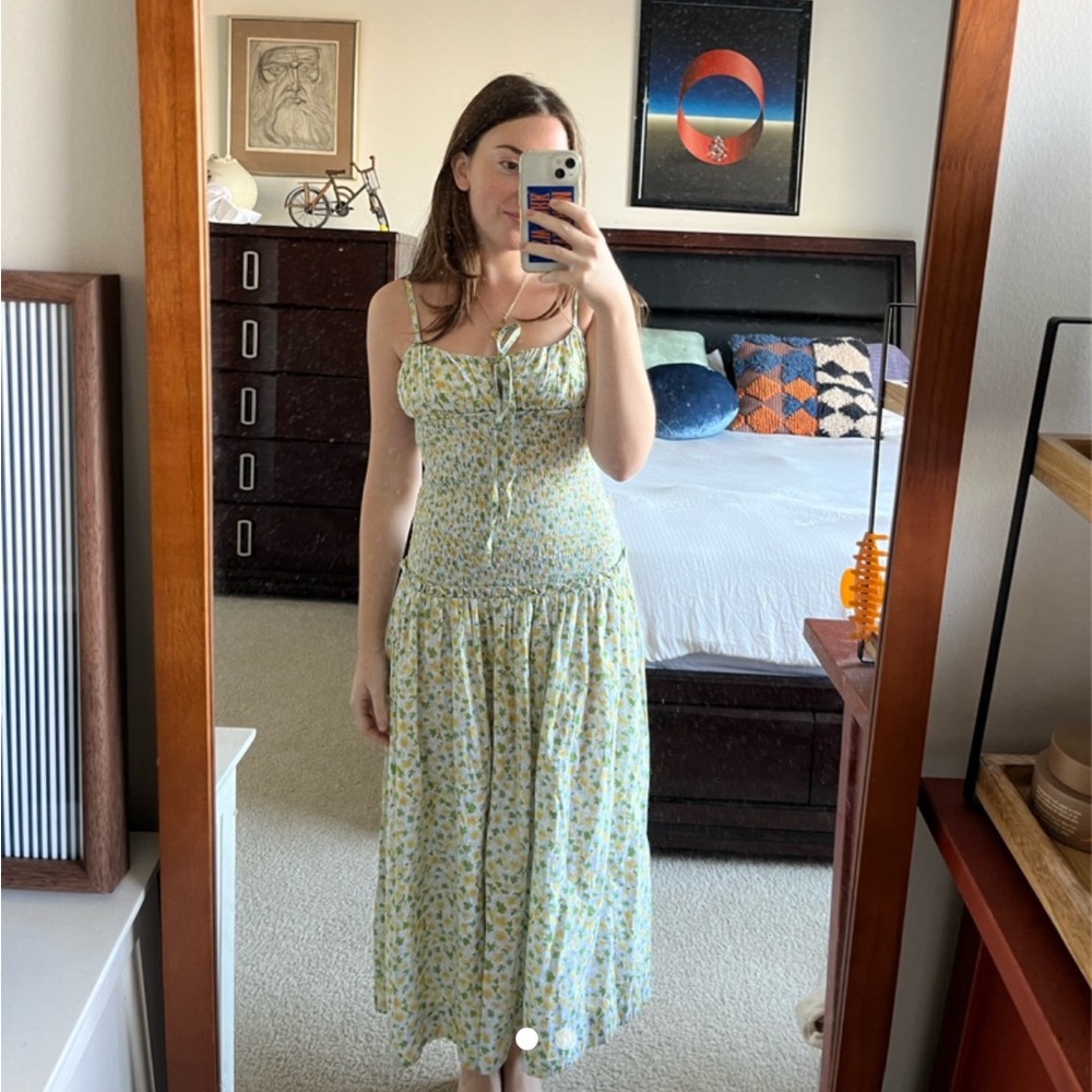 Free People Smocked Floral Dress